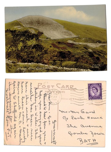 Postcard mam tor castleton - postcard, tor,