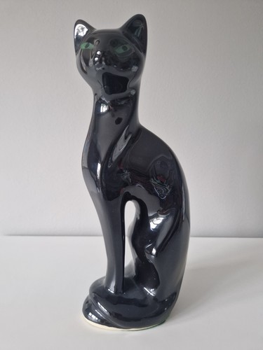 Black cat vase vintage - vase, retro