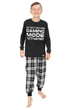 Gaming Mode Activated Long Woven Check Boys Pyjamas 9 to 16 Years 