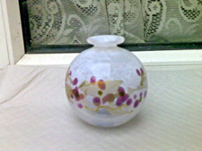 A Vintage Isle Of Wight Glass summerfruits vase