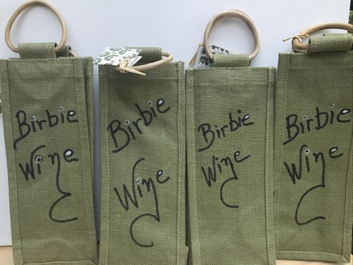 Jute barbie wine bags natural - bags,