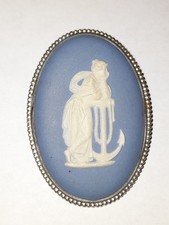 Sterling Silver 925 Wedgwood Brooch. Full Hallmarks. 14.8 Grams.