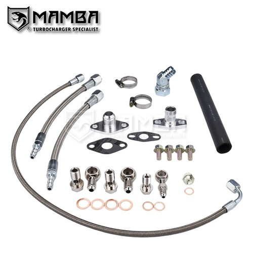 Turbo oil water line kit - turbo, fits