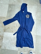 H&M Harry Potter HOGWARTS kids Soft Hooded Blue Dressing Gown Bathrobe NEW 13-14