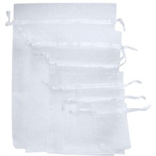 Time to Sparkle 25 - 1000 PCS White Organza Gift Bags Packing Wedding Pouches