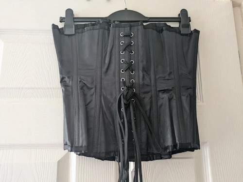 Gothic victorian black satin - black,