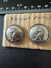 2 Firmin & Sons antique livery buttons Phillot Family Silvered Bronze P74