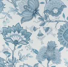 Arthouse Krisha Paisley Exotic Flowers Wallpaper - Navy & Teal 921604