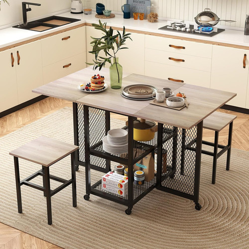 Folding dining table set drop - folding,