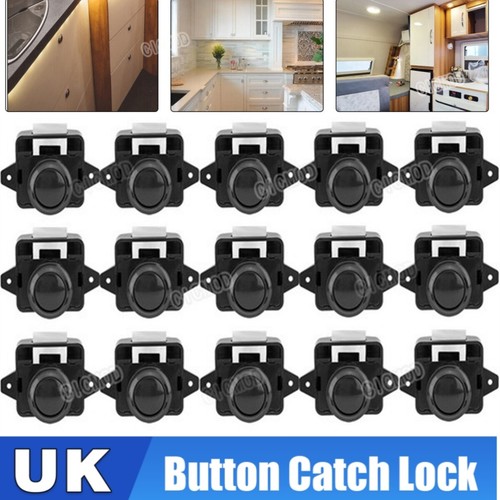 Black push button cupboard - button,