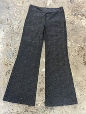 Vintage Y2K Topshop Flare Bootcut Sparkle Glitter Black Trousers Size Uk 10