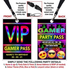 GAMER THEME LANYARD VIP PASS