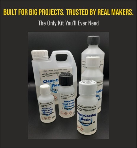 Epoxy resin kit - kit, clear