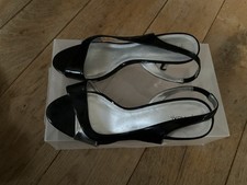 Next Black/Silver Kitten Heal Sandals