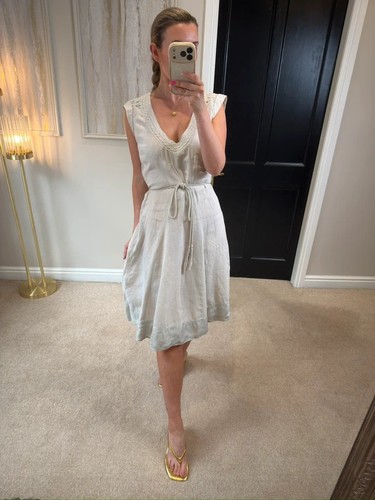 Jigsaw light stone linen dress - jigsaw,