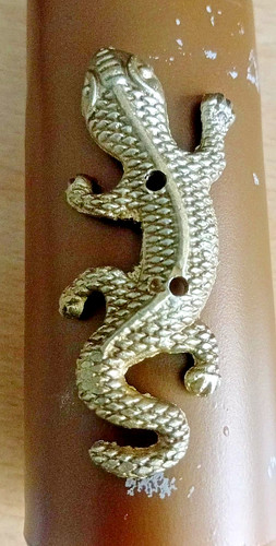 Walking stick badge - walking, golden