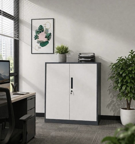 Lockable white grey storage - grey,