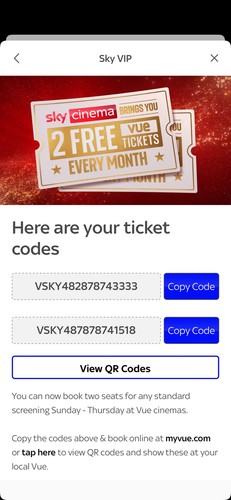 Vue cinema tickets nothing - 2,