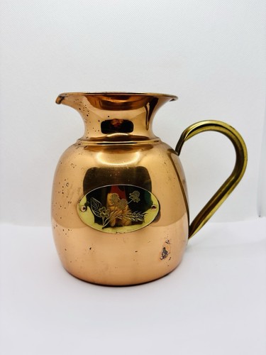 Vintage copper brass jug - vintage,
