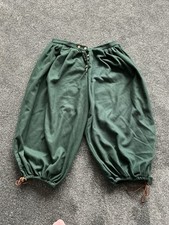Repro Green Wool Tudor/Stuart Era Handmade Pantaloon Breeches Larp Cosplay 36w