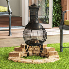 Large Chiminea Steel Fire Pit