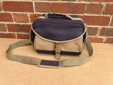 Vintage Retro Large Landor & Hawa Camera Bag Satchel Shoulder Bag Blue/Biege