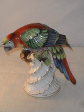 20th Century Continental Porcelain Figure Of Parrot No 119 13 47 In Base 8" A/F