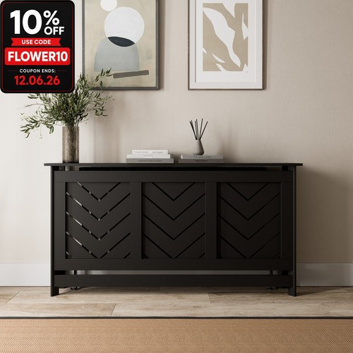 Radiator cover black modern - cover,