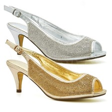 New Womens Low Kitten Heels