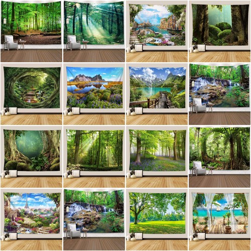 Large green forest wall - large,