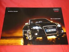 2007 Audi RS 4 B7 Cabriolet Quattro GmbH Brochure Brochure Depliant Folleto