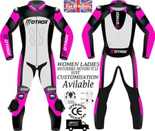 WOMENS PINK LEATHER SUIT MOTO