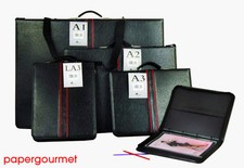 Art Portfolio Roun Ring Binder Mechanism LEATHER LOOK  Ref:- P41, Shoulder Strap