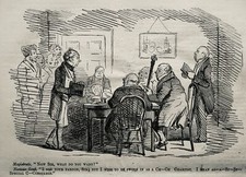 c1848 LAW BARRISTER MAGISTRATE - NOW SIR WHAT DO YOU WANT Original Antique Print