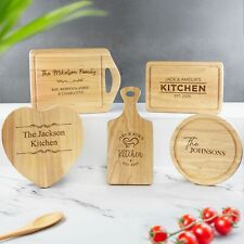 Personalised Chopping Board - Engraved Personalised Shapes Wooden Cheese Board