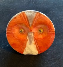 Owl Shaped Stone Paperweight Decorative Collectable 2062