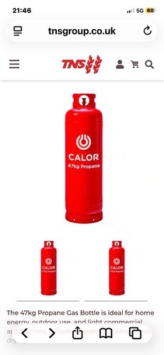 Calor gas 47kg propane - gas,