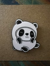 Cute Panda In A Panda Suit Enamel Pin Lapel Badge