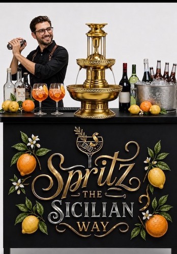 Spritz bar station with gold - station,