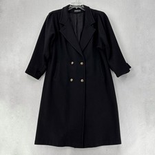 Vintage Black USA Wool Trench
