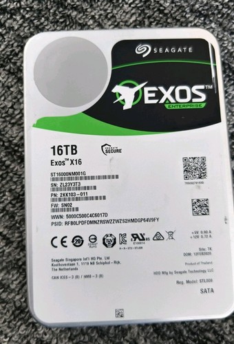Faulty error 16tb seagate - faulty,