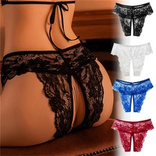 Women Open Crotch Stretch Lace