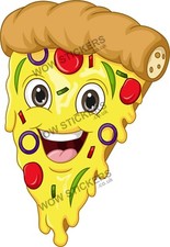 Pizza mascot sticker - pizza,