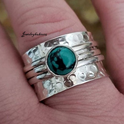 Turquoise spinner ring - turquoise,