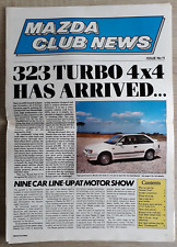 Mazda Club News 323 Turbo 4x4 Brochure c.1986