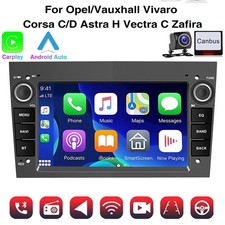 CarPlay Car Stereo For Vauxhall Corsa D Astra H Zafira Android 14 GPS Sat Radio
