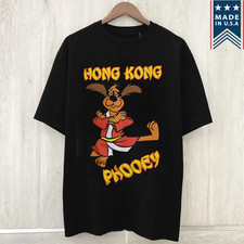 Hong Kong Phooey Funny CARTOON BLACK T SHIRT FULL SIZE S-5XL