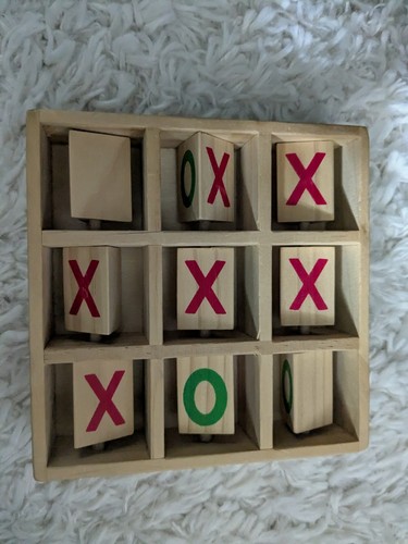 Vintage wooden tic tac - tic, toe