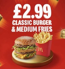 McDonald’s £2.99 Voucher X3 Will Be Sent By Email Once Purchased