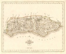 Antique county map of SUSSEX